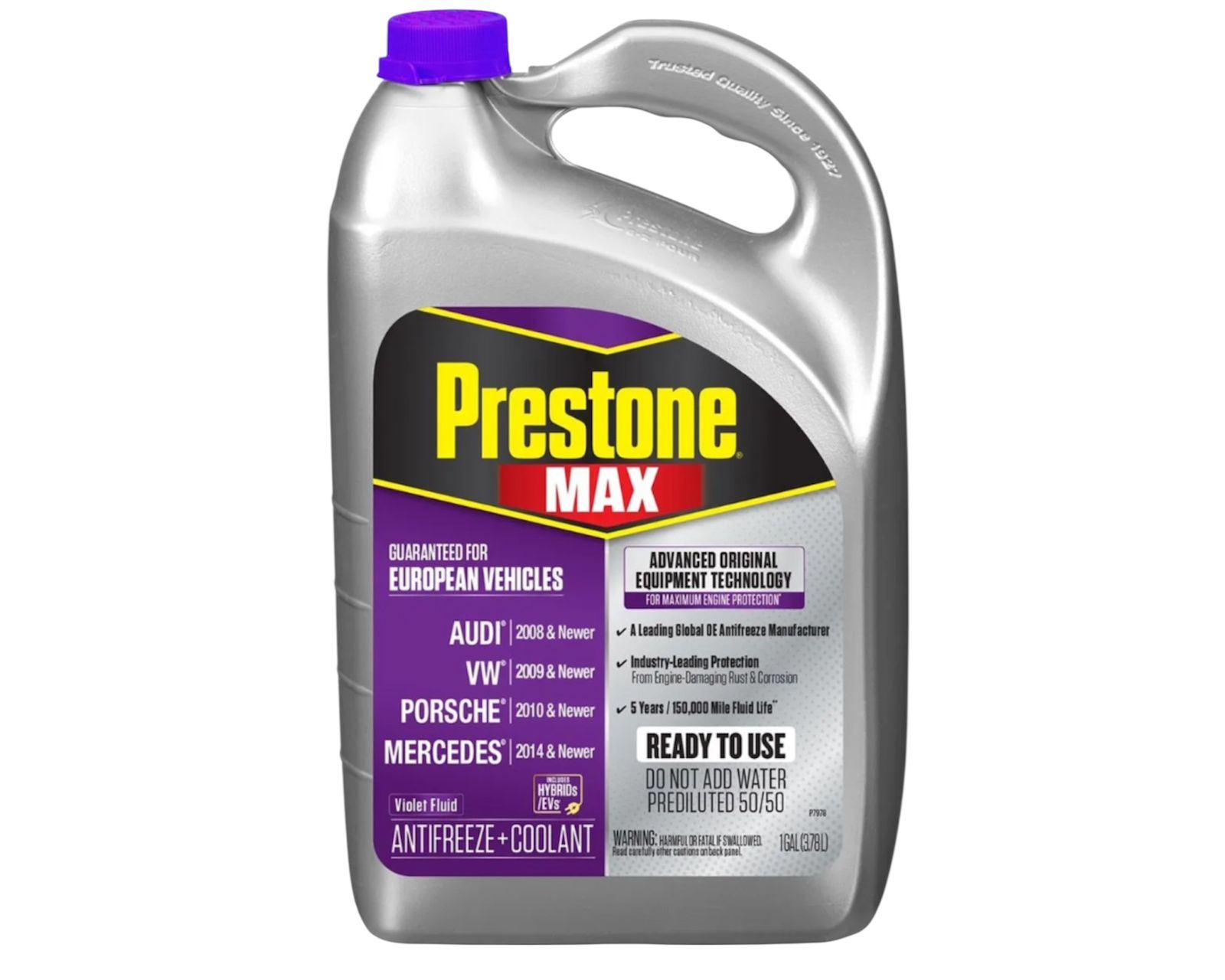 Prestone MAX Anticongelante y Refrigerante para Radiador 50/50  Para Vehículos Europeos